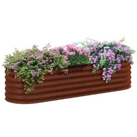 Outsunny 6.5' x 2' x 1.4' Galvanized Raised Garden Bed Kit, Outdoor Metal Elevated Planter Box with Safety Edging Outsunny 6.5' x 2' x 1.4' Galvanized Raised Garden Bed Kit, Outdoor Metal Elevated Planter Box with Safety Edging